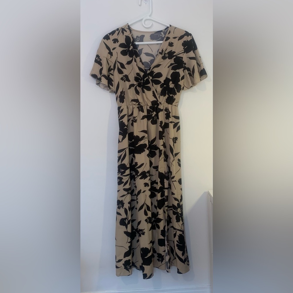 SHEIN Black and Tan Maxi Dress M